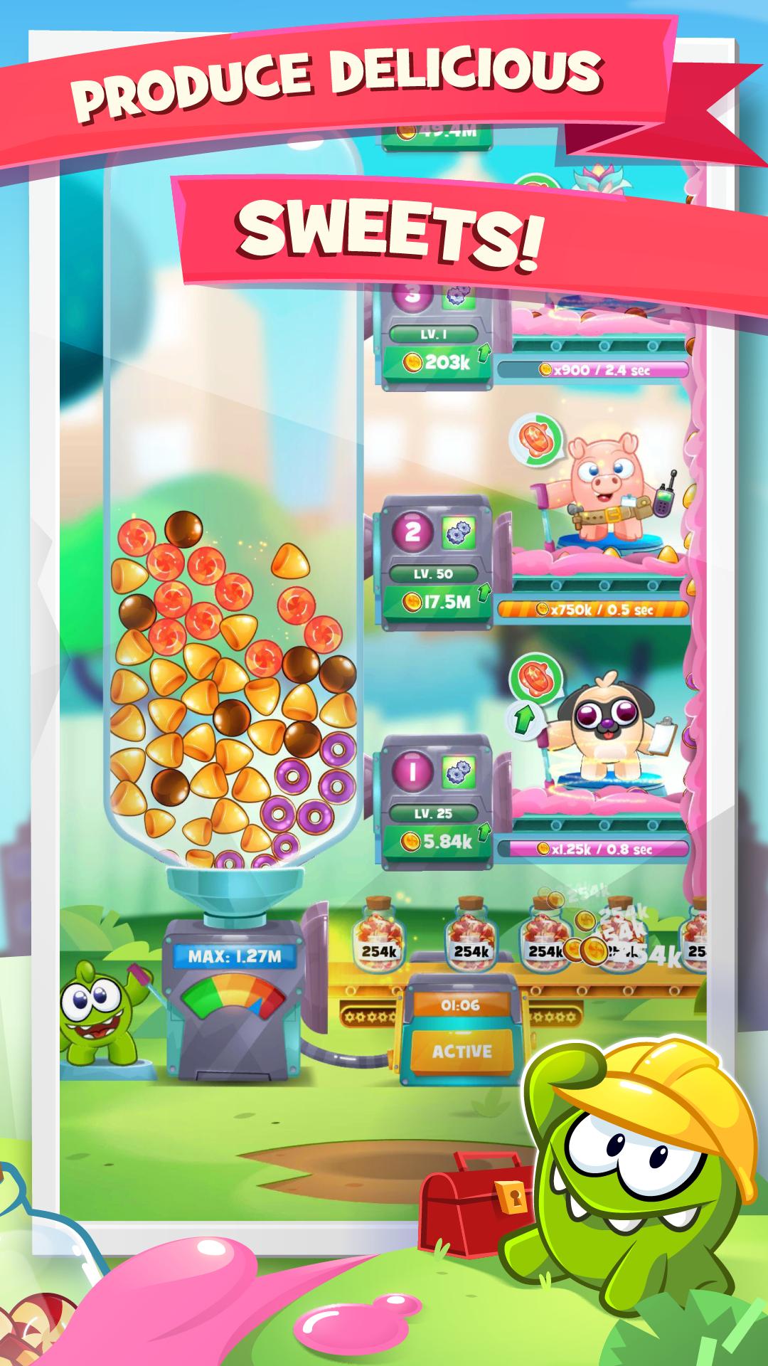 Om Nom Idle Candy MOD APK Download v 0.3.1 for Android